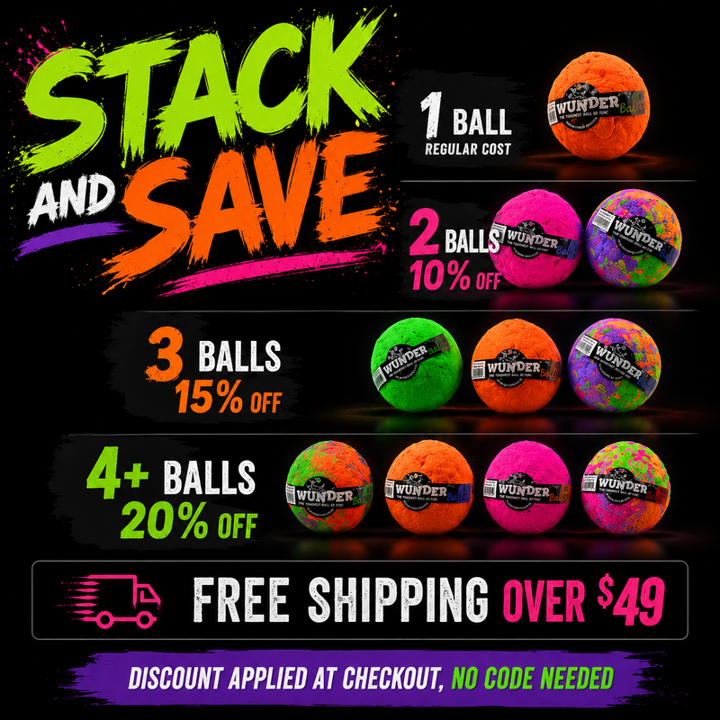 WACKYstore WUNDERball - Best Fetch Toy Black (XL) Over 80 lbs. / Swirl,(XL) Over 80 lbs. / Orange,(XL) Over 80 lbs. / Green,(XL) Over 80 lbs. / Pink,(XL) Over 80 lbs. / Purple,(LARGE) up to 80 lbs. / Swirl,(LARGE) up to 80 lbs. / Orange,(LARGE) up to 80 lbs. / Green,(LARGE) up to 80 lbs. / Pink,(LAR