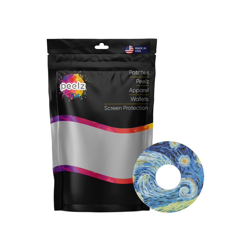 Peelz Starry Night Patch Tape Designed for the FreeStyle Libre 3 Plus & Lingo Patch Medical Tape
