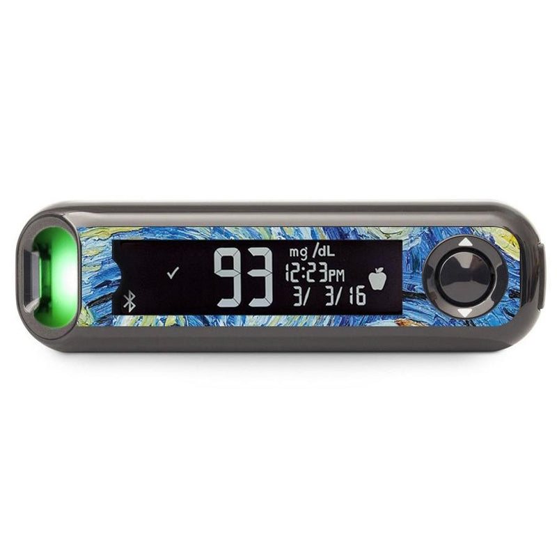 Peelz Starry Night for Bayer Contour© Next One Glucometer Peelz/Stickers