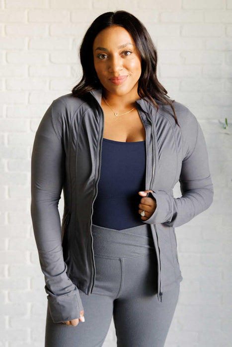 Activewear Jacket in Titanium