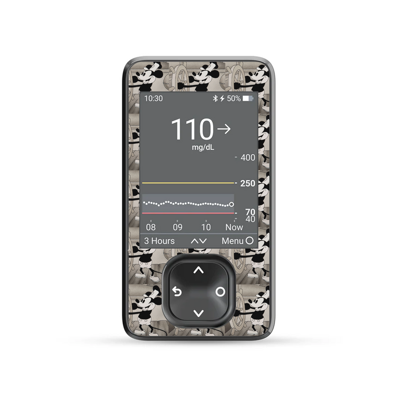 Peelz Steamboat Willie DEXCOM G7 and Stelo and G6 Touchscreen Receiver Sticker Peelz/Stickers