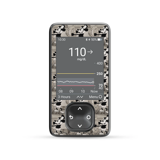 Peelz Steamboat Willie DEXCOM G7 and Stelo and G6 Touchscreen Receiver Sticker Peelz/Stickers