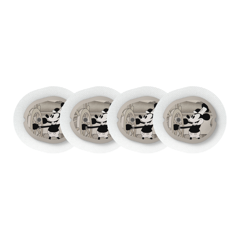 Peelz Steamboat Willie Sticker Designed for the DEXCOM G7 and Stelo Transmitter Peelz/Stickers