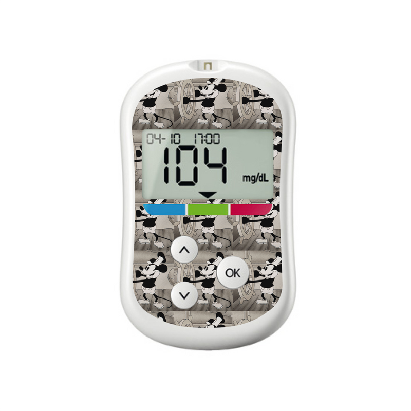 Peelz Steamboat Willie for OneTouch Verio Flex Glucometer Peelz/Stickers