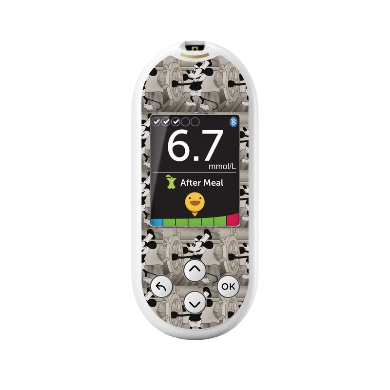 Peelz Steamboat Willie for OneTouch Verio Reflect Glucometer Peelz/Stickers