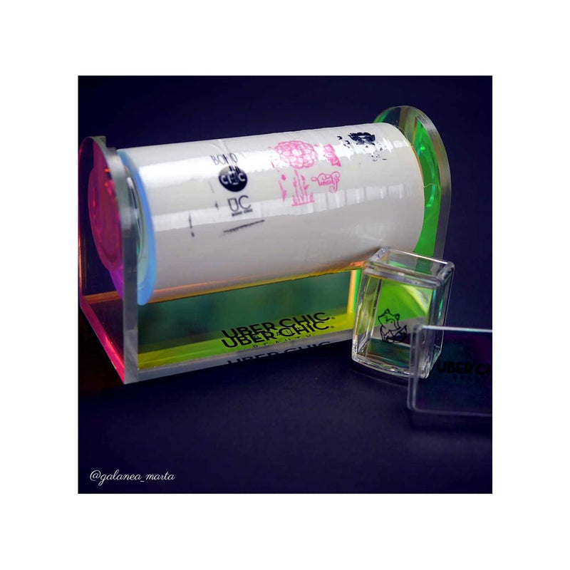 UberChic Beauty Sticky Roll Iridescent Acrylic Holder Tool