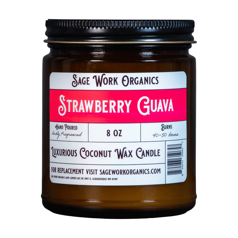 SageWork Organics Strawberry Guava Candle Scented Candles