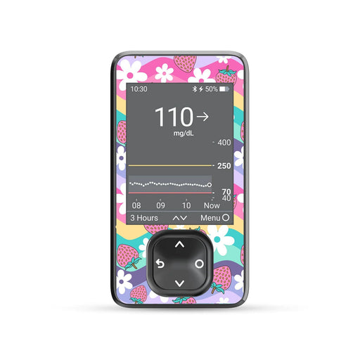 Peelz Strawberry Swing DEXCOM G7 and Stelo Touchscreen Receiver Peelz/Stickers