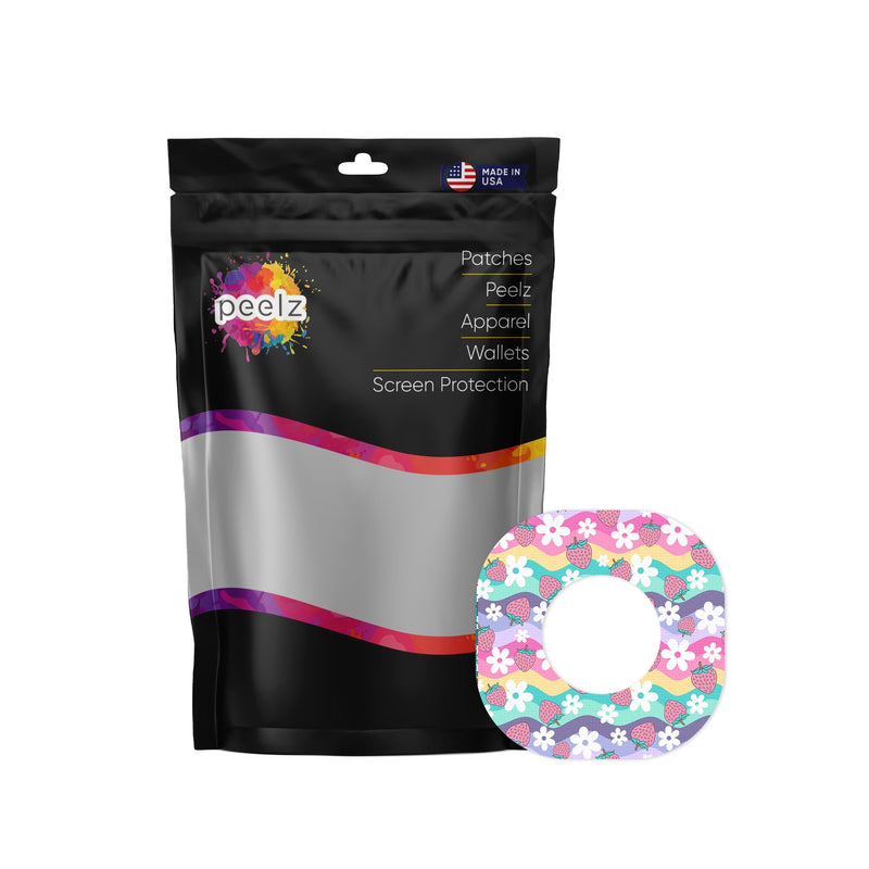 Peelz Strawberry Swing Dexcom G7 and Stelo Patch Tape - Pump Peelz Patch Medical Tape
