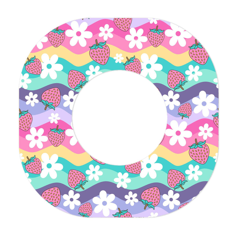 Peelz Strawberry Swing Dexcom G7 and Stelo Patch Tape - Pump Peelz Patch Medical Tape