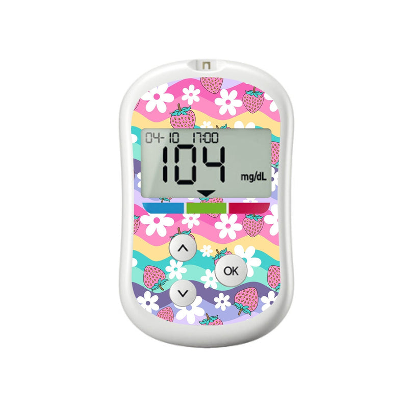 Peelz Strawberry Swing for OneTouch Verio Flex Glucometer Peelz/Stickers