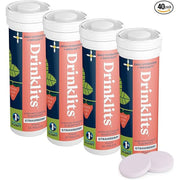 Drinklits Strawberry Daily Immune Support Tablets (4) Tube Bundle Hydration Electrolyte Tablets