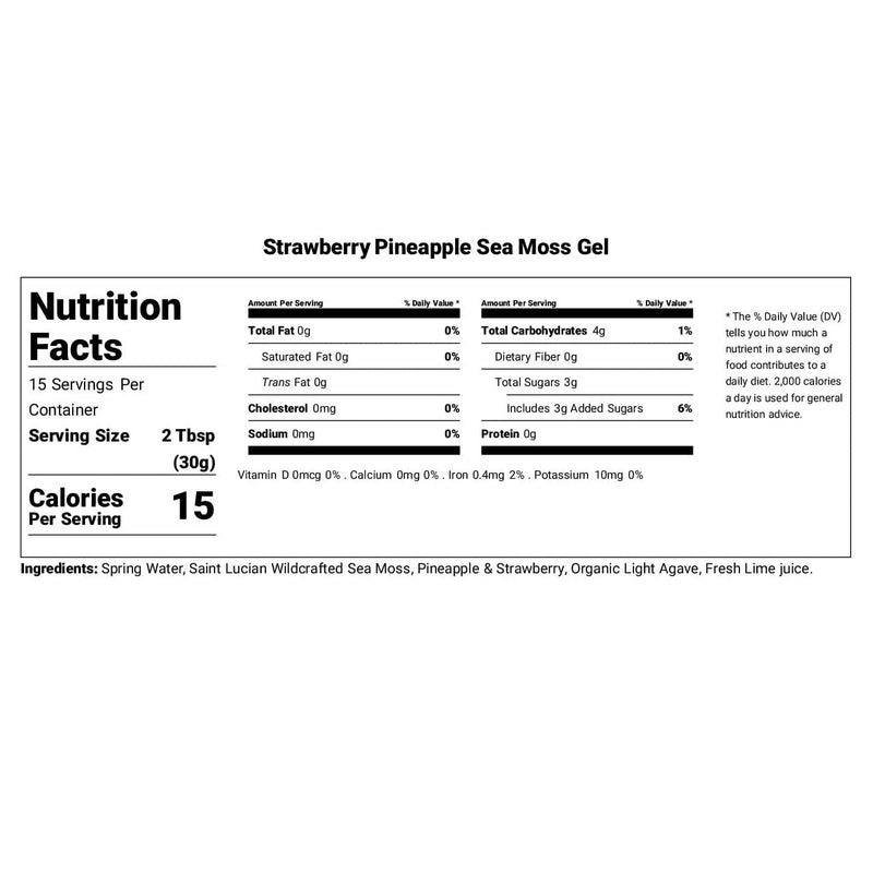 Sea Moss Lyfe Sea Moss Gel - Strawberry Pineapple Flavor 16oz