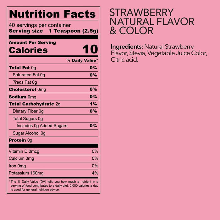 Strawberry Natural Flavor and Color l 40 serves - 100g