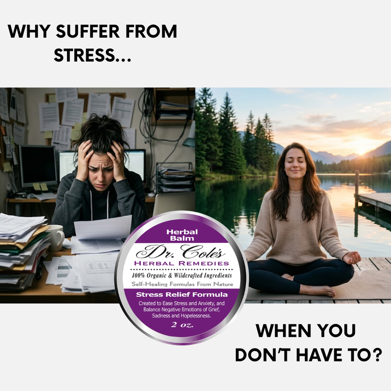 COLEHERBALS LLC 29 - Dr. Cole’s Organic Stress Relief Herbal Balm Herbal White Smoke