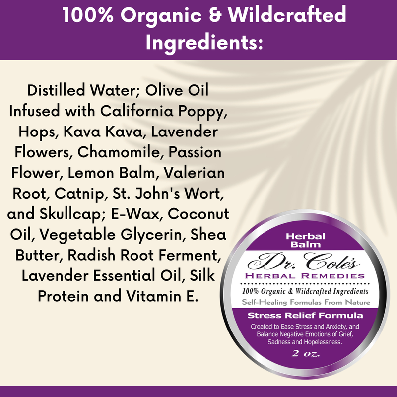 COLEHERBALS LLC 29 - Dr. Cole’s Organic Stress Relief Herbal Balm Herbal Seashell