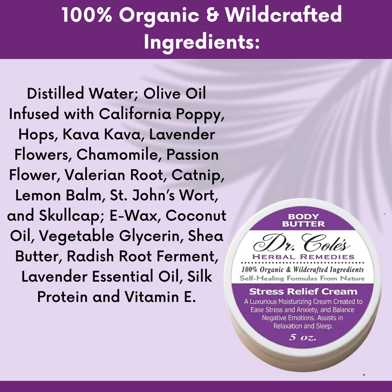 COLEHERBALS LLC 30 - Dr. Cole's Stress Relief Cream Herbal Lavender