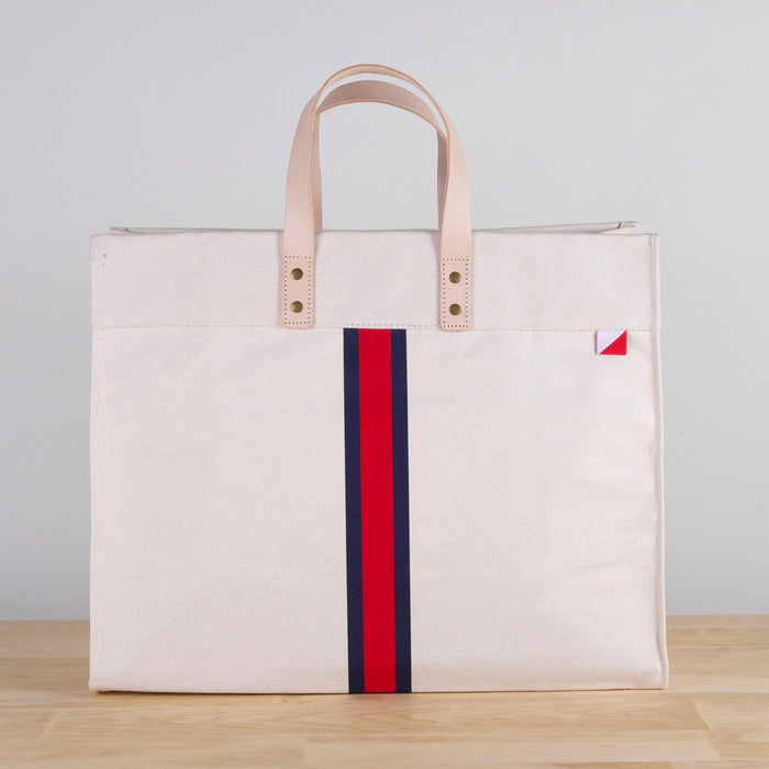 Striped Box Tote Bag by ShoreBags