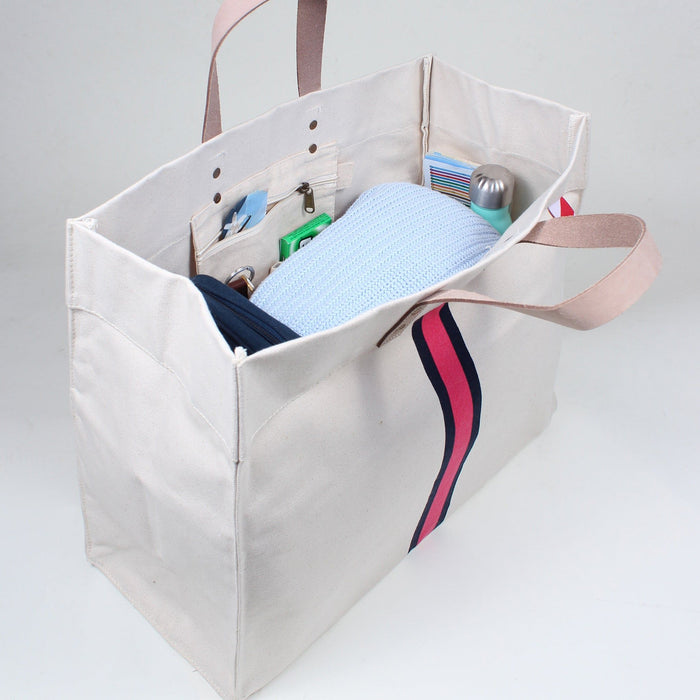 Striped Box Tote Bag by ShoreBags