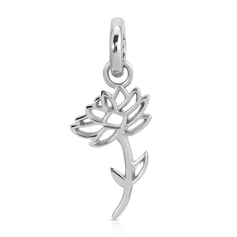 Fragrant Jewels July Ruby Birthstone Charm - Flower (Water Lily) Charm