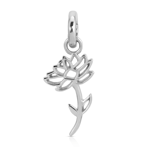 Fragrant Jewels July Ruby Birthstone Charm - Flower (Water Lily) Charm