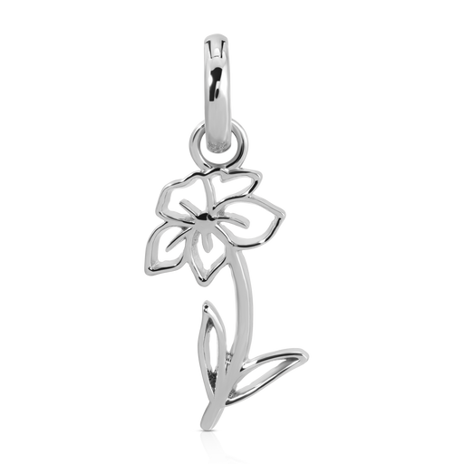 Fragrant Jewels March Aquamarine Birthstone Charm - Flower (Daffodil) Charm