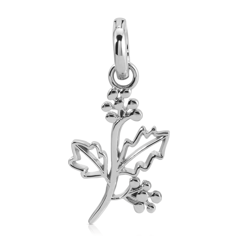 Fragrant Jewels December Turquoise Birthstone Charm - Flower (Holly) Charm