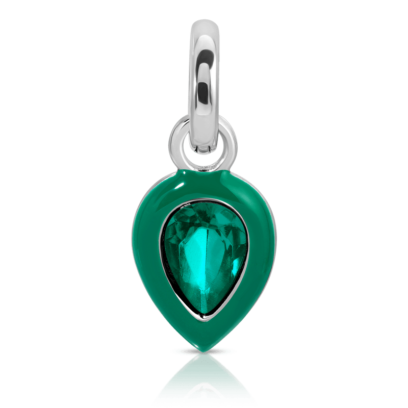 Fragrant Jewels May Emerald Birthstone Charm - Pear Charm