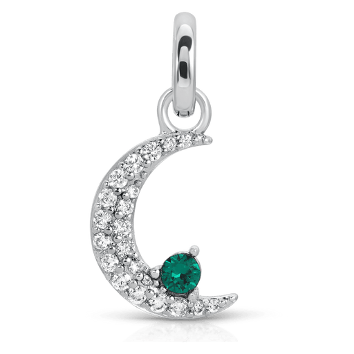 Fragrant Jewels May Emerald Birthstone Charm - Moon Charm