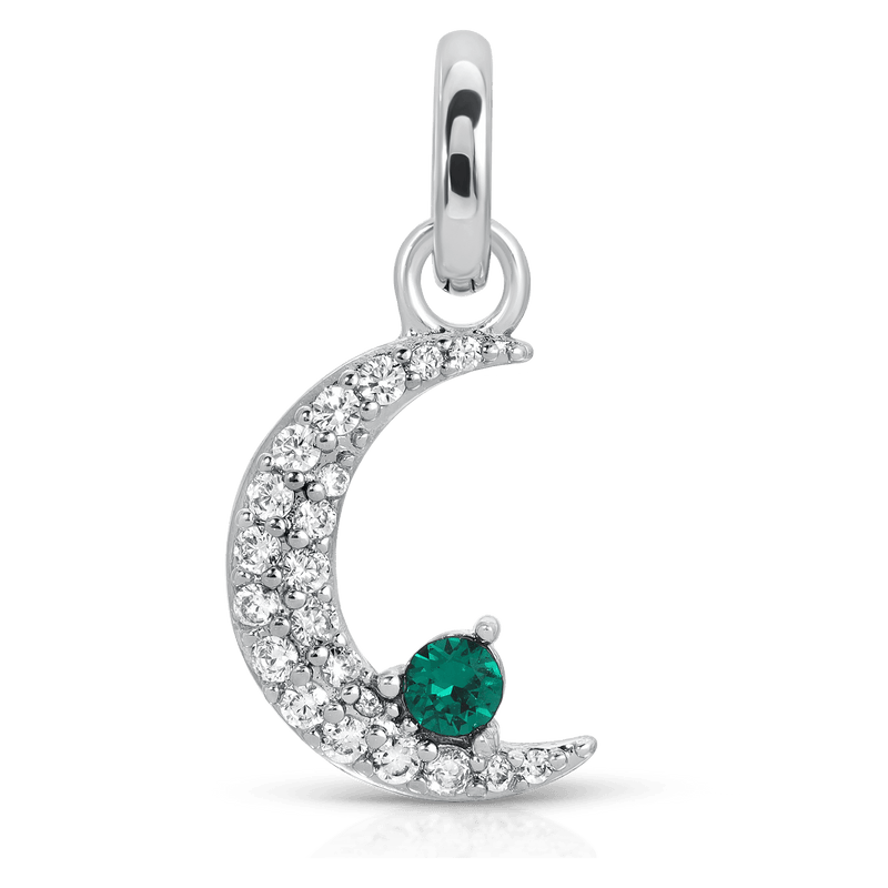 Fragrant Jewels May Emerald Birthstone Charm - Moon Charm