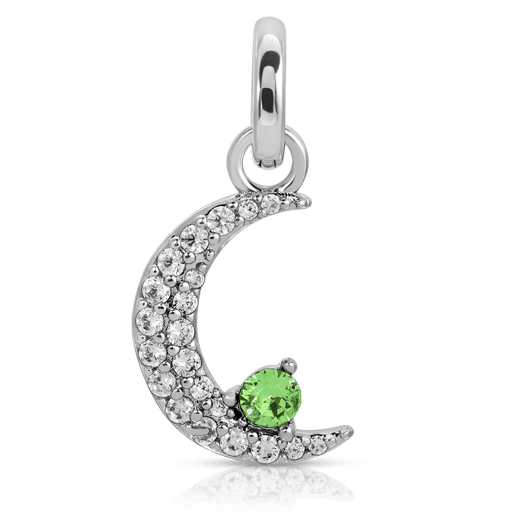 Fragrant Jewels August Peridot Birthstone Charm - Moon Charm