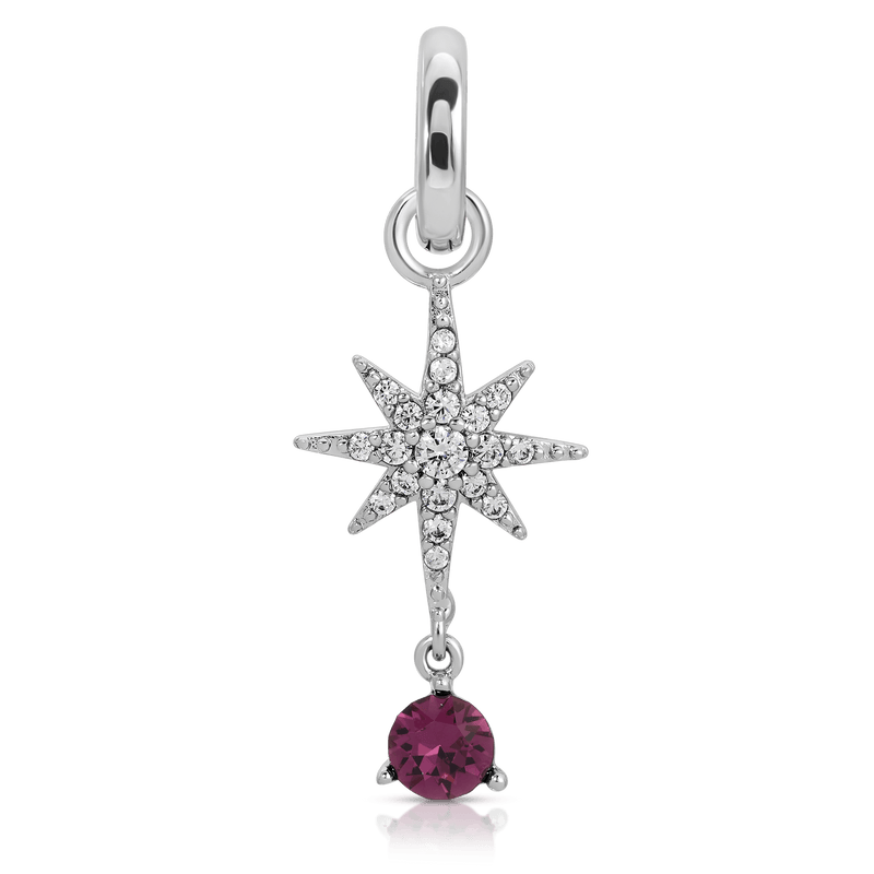 Fragrant Jewels February Amethyst Birthstone Charm - Star Charm