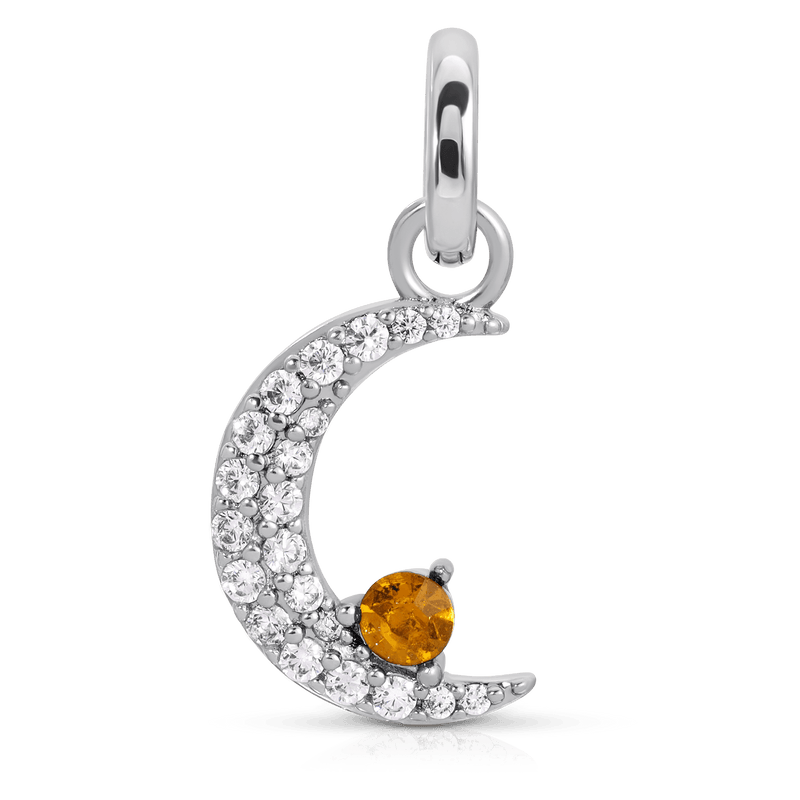 Fragrant Jewels November Topaz Birthstone Charm - Moon (Rewards Store) Charm