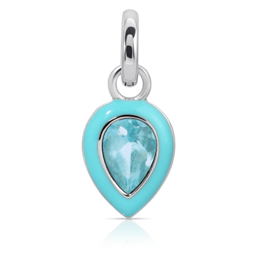 Fragrant Jewels March Aquamarine Birthstone Charm - Pear Charm