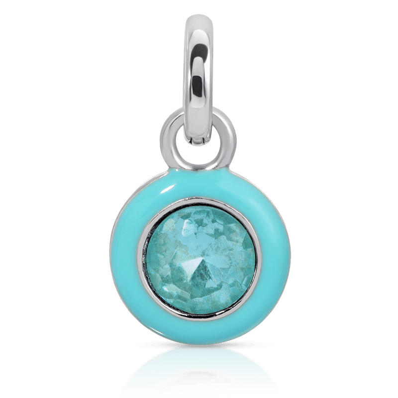 Fragrant Jewels March Aquamarine Birthstone Charm - Round Charm