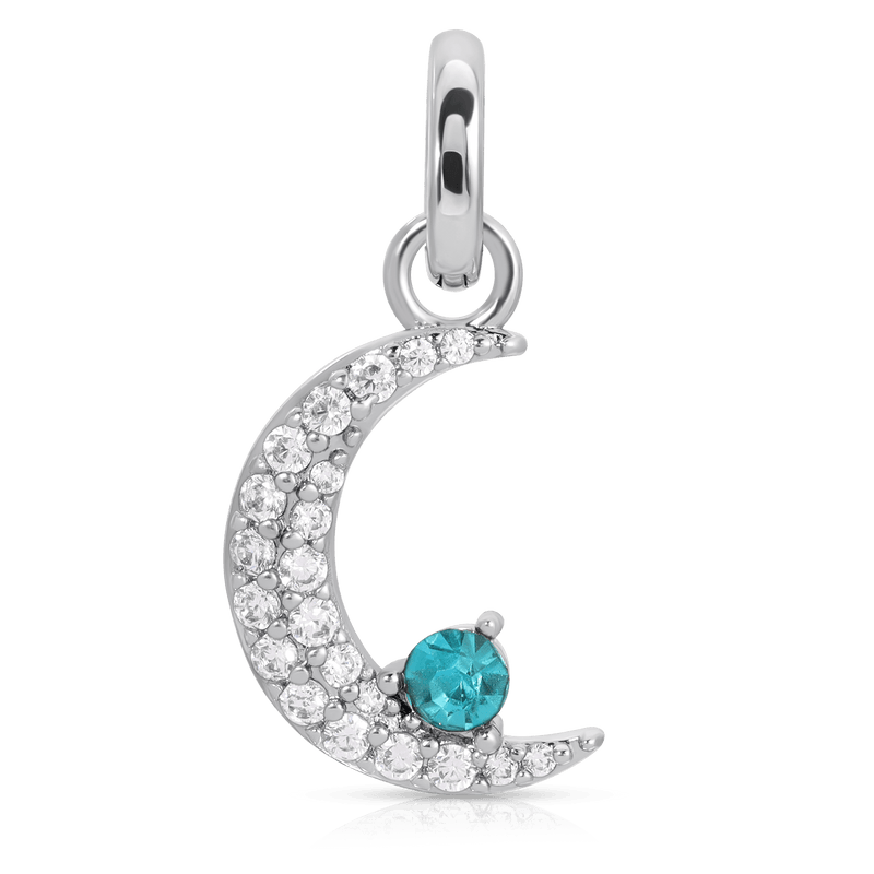 Fragrant Jewels March Aquamarine Birthstone Charm - Moon (Rewards Store) Charm