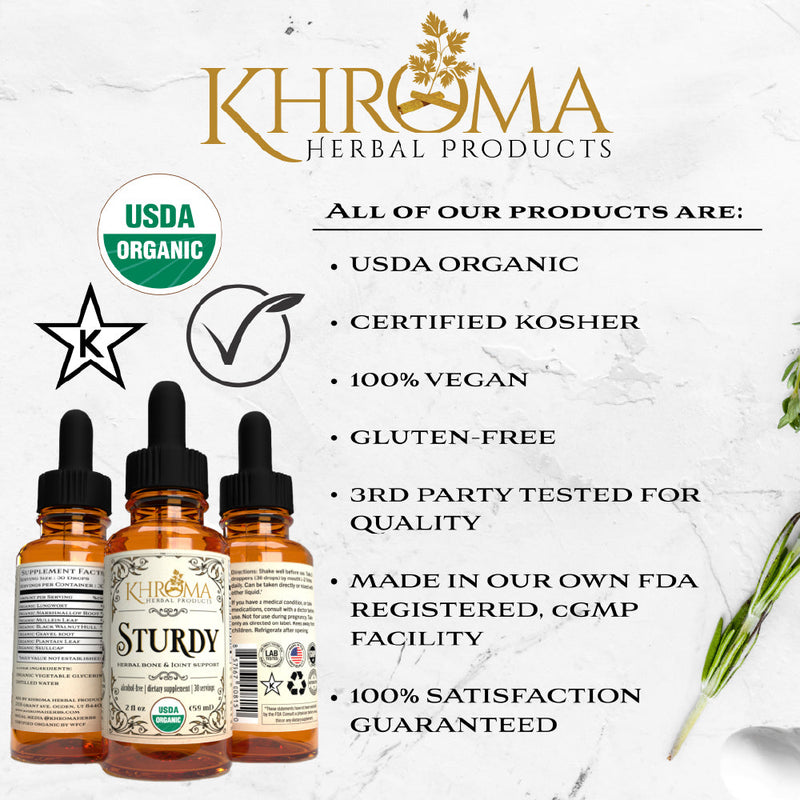 Khroma Herbal Products STURDY - For Strong Bones, Healthy Cartilage, & Lung Support Supplements
