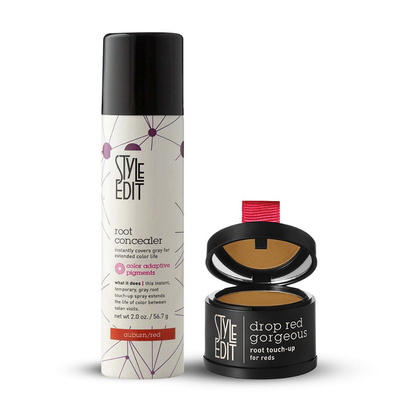 Style Edit Drop Red Gorgeous Root Touch Up Powder and Spray Duo Gift Set