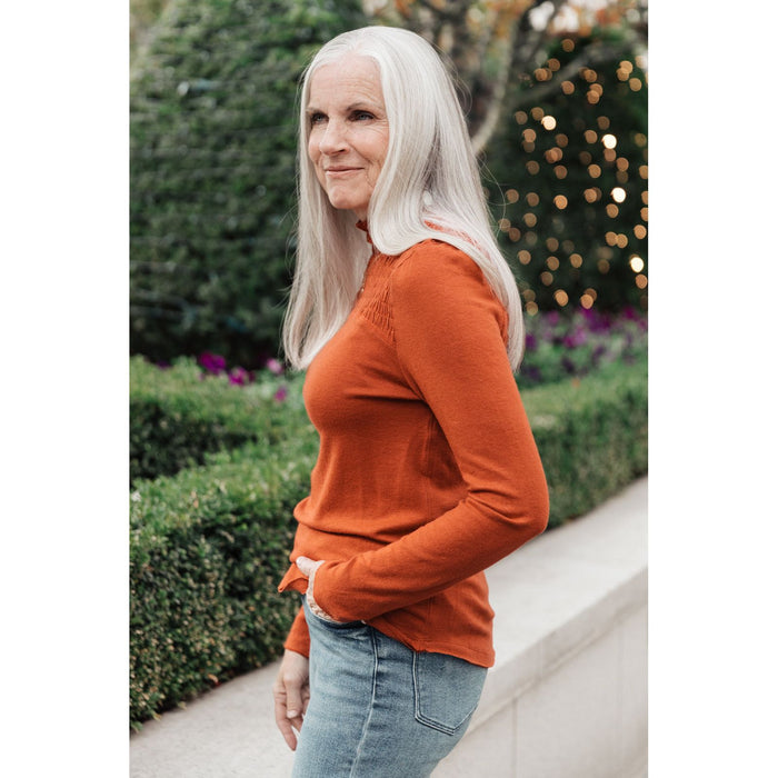 Stylin Girl Turtleneck in Rust