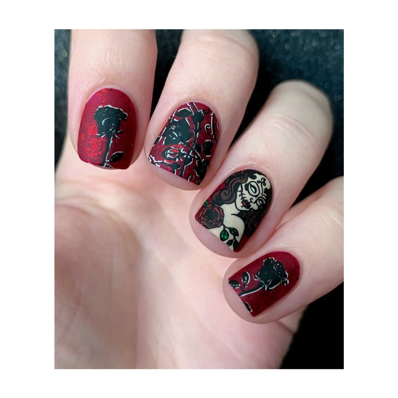 UberChic Beauty Sugar Skulls-01 Stamping Plate