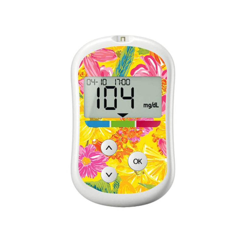 Peelz Summer Flowers for OneTouch Verio Flex Glucometer Peelz/Stickers