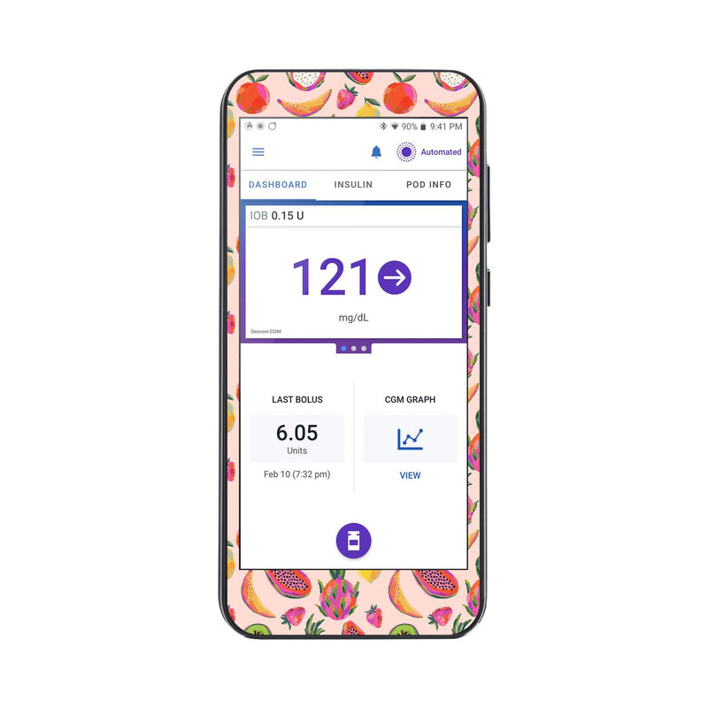 Peelz Summer Fruits Sticker for Omnipod® 5 Controller – Pump Peelz Peelz/Stickers