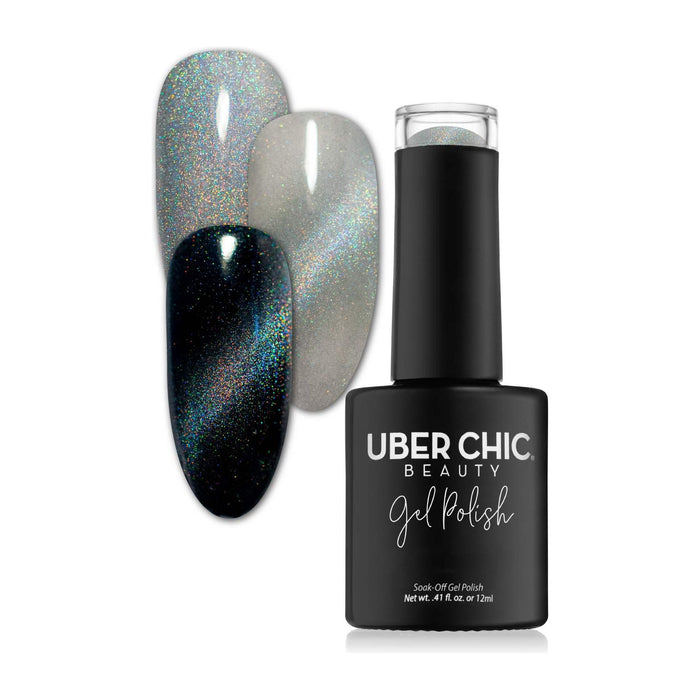 Uberchic Beauty Chasing Lightning   Holo Cats Eye Gel Polish