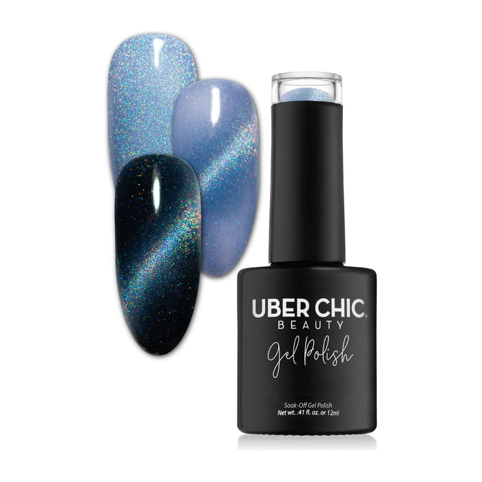 Uberchic Beauty Sapphire Moon  Holo Cats Eye Gel Polish