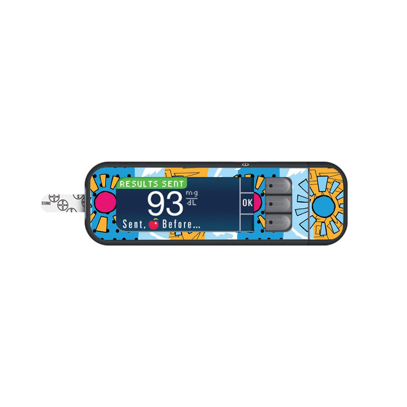 Peelz Summer Suns for Bayer Contour Next Glucometer Peelz/Stickers
