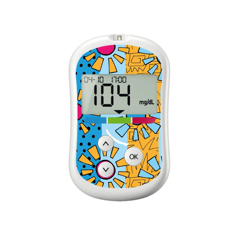 Peelz Summer Suns for OneTouch Verio Flex Glucometer Peelz/Stickers