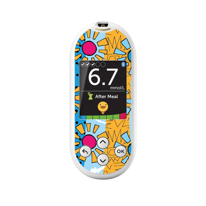 Peelz Summer Suns for OneTouch Verio Reflect Glucometer Peelz/Stickers