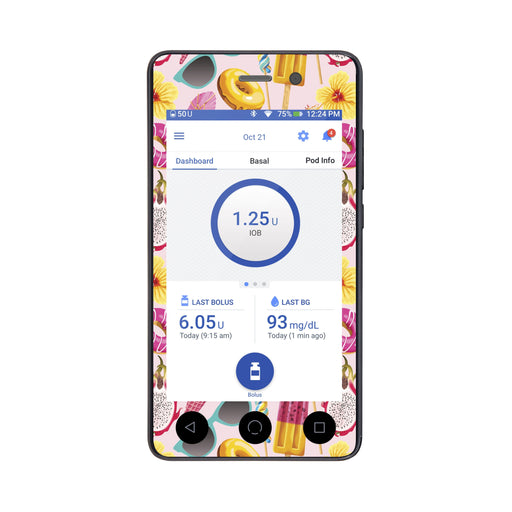 Peelz Summer Sweets Sticker for Omnipod DASH® PDM – Pump Peelz Peelz/Stickers