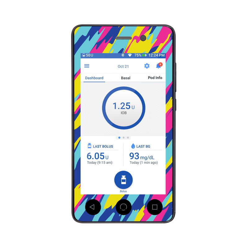 Peelz Summer Texture Sticker for Omnipod DASH® PDM – Pump Peelz Peelz/Stickers