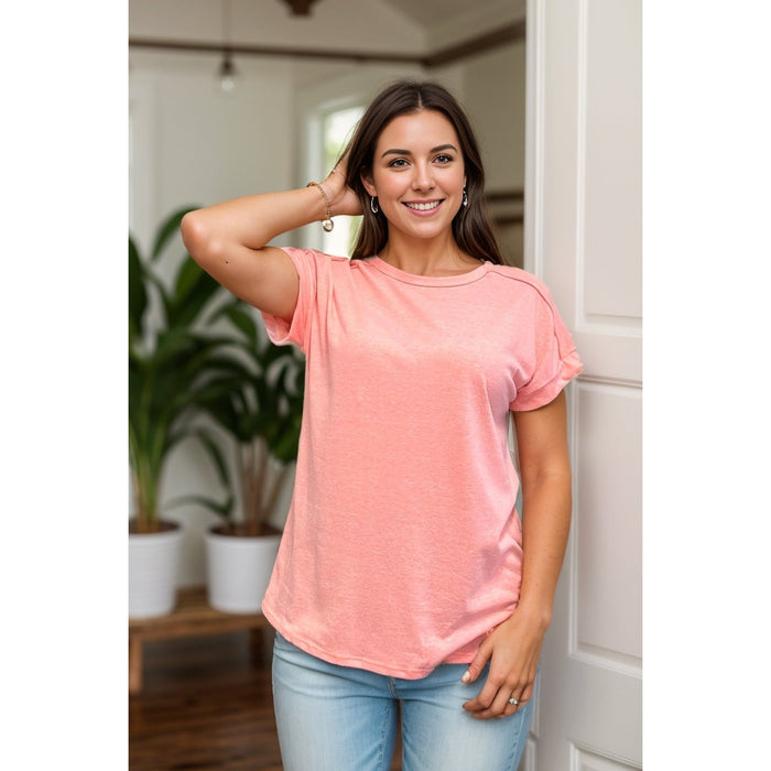 Summer Staple Short Sleeve - Coral